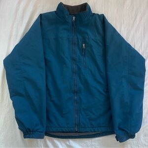 Duluth Trading Co Teal Blue Men's Windbreaker Jacket Outdoor Aesthetic Rugged